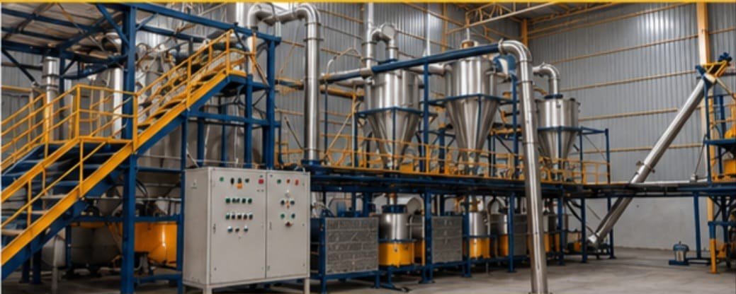 Industrial spice processing line