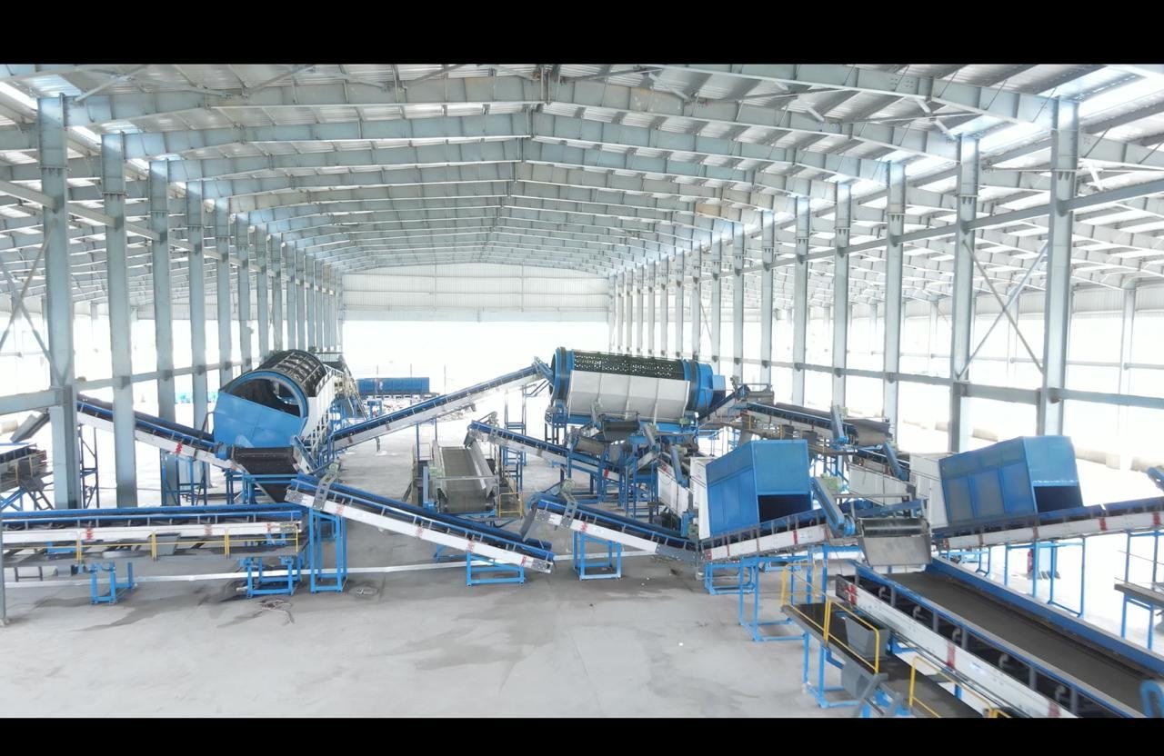 Large industrial waste processing plant